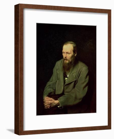 Portrait of Fyodor Dostoyevsky (1821-81) 1872-Vasili Grigorevich Perov-Framed Giclee Print