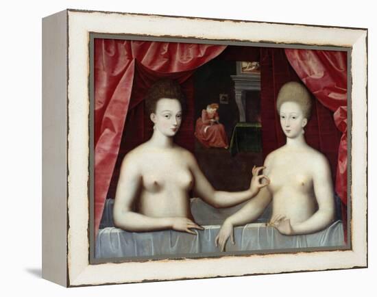 Portrait of Gabrielle D'estrees and Her Sister-null-Framed Premier Image Canvas