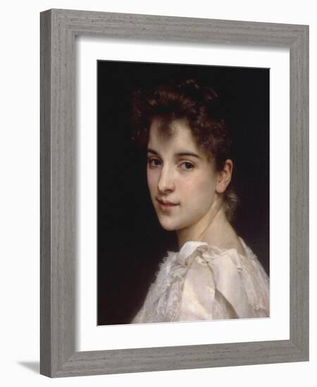 Portrait of Gabrielle Drienza, 1890-William Adolphe Bouguereau-Framed Giclee Print