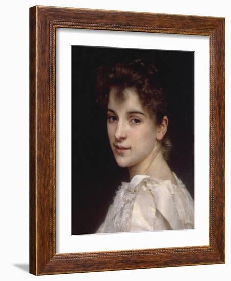 Portrait of Gabrielle Drienza, 1890-William Adolphe Bouguereau-Framed Giclee Print