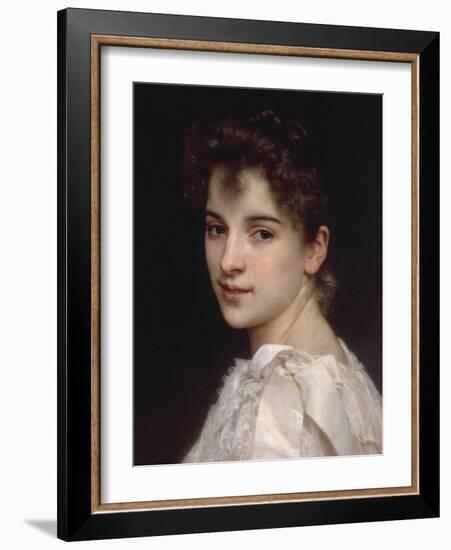 Portrait of Gabrielle Drienza, 1890-William Adolphe Bouguereau-Framed Giclee Print