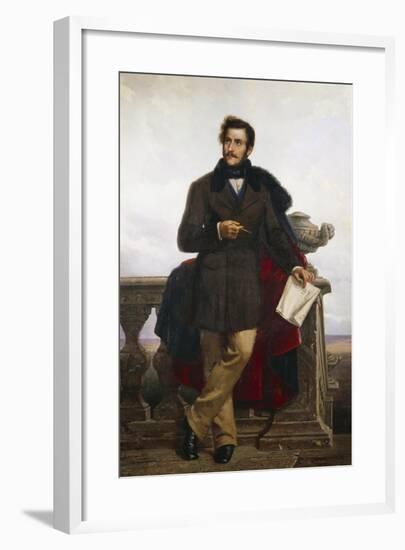 Portrait of Gaetano Doninzetti-null-Framed Giclee Print