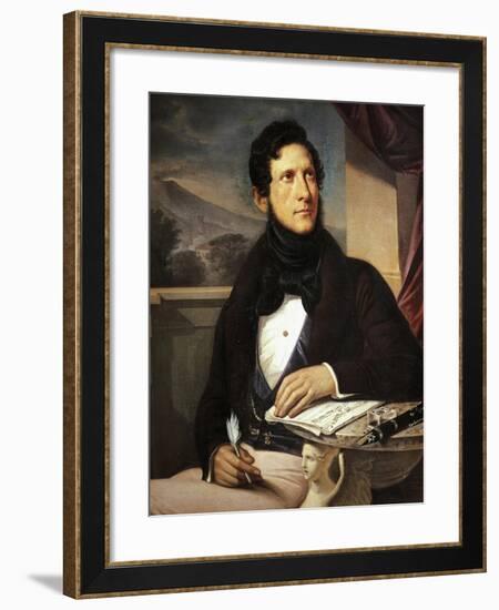 Portrait of Gaetano Donizetti-null-Framed Giclee Print