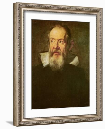 Portrait of Galileo Galilei (1564-1642) 1636 (Oil on Canvas)-Justus Sustermans-Framed Giclee Print