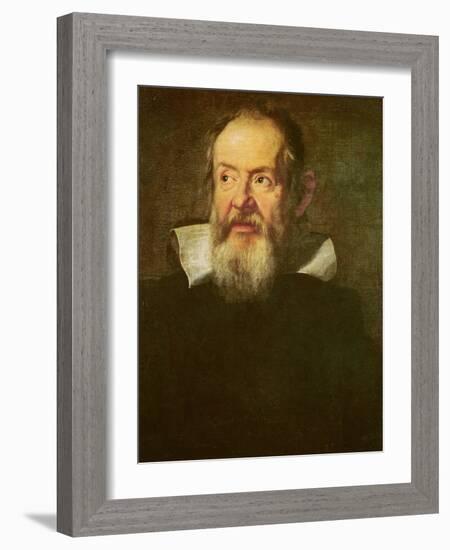 Portrait of Galileo Galilei (1564-1642) 1636 (Oil on Canvas)-Justus Sustermans-Framed Giclee Print