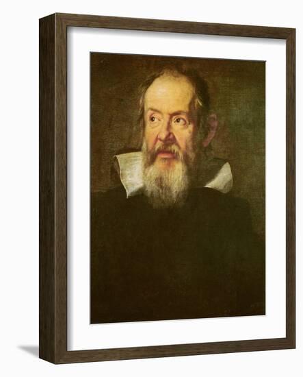 Portrait of Galileo Galilei (1564-1642) 1636 (Oil on Canvas)-Justus Sustermans-Framed Giclee Print