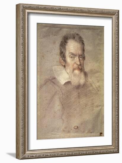 Portrait of Galileo Galilei (1564-1642) Astronomer and Physicist-Ottavio Mario Leoni-Framed Giclee Print