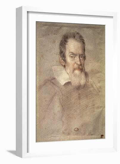 Portrait of Galileo Galilei (1564-1642) Astronomer and Physicist-Ottavio Mario Leoni-Framed Giclee Print