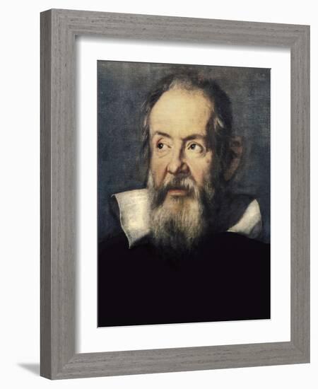 Portrait of Galileo Galilei-Justus Sustermans-Framed Art Print