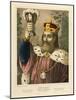 Portrait of Gambrinus, Legendary King of Flanders, Pictorial Broadsheet Published by F.C.…-German School-Mounted Giclee Print