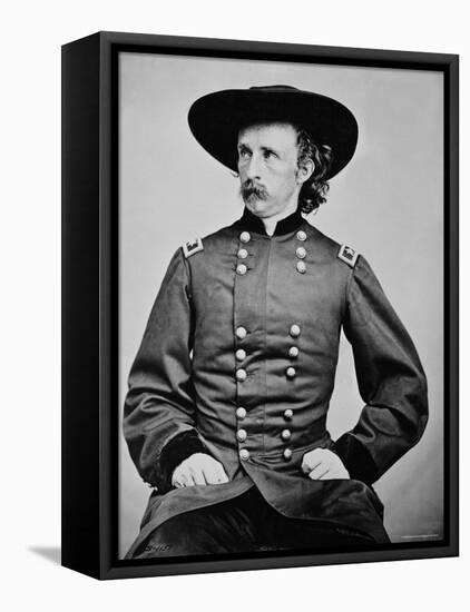 Portrait of General A. Custer-Mathew Brady-Framed Premier Image Canvas