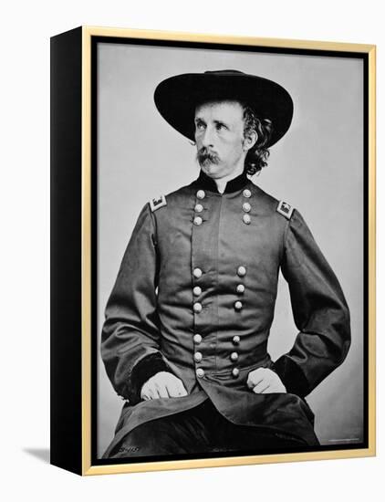 Portrait of General A. Custer-Mathew Brady-Framed Premier Image Canvas
