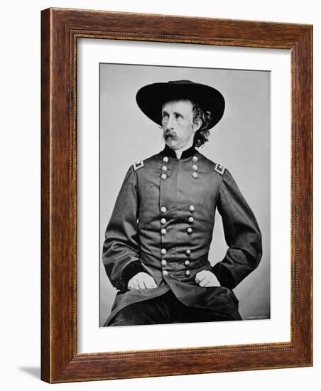 Portrait of General A. Custer-Mathew Brady-Framed Photographic Print