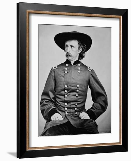 Portrait of General A. Custer-Mathew Brady-Framed Photographic Print