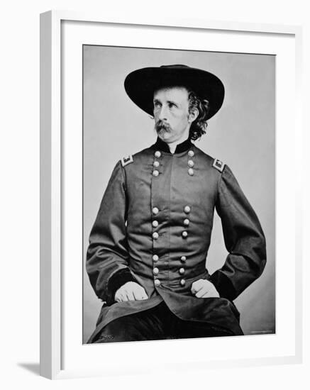 Portrait of General A. Custer-Mathew Brady-Framed Photographic Print