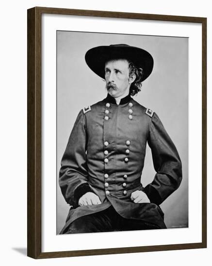 Portrait of General A. Custer-Mathew Brady-Framed Photographic Print