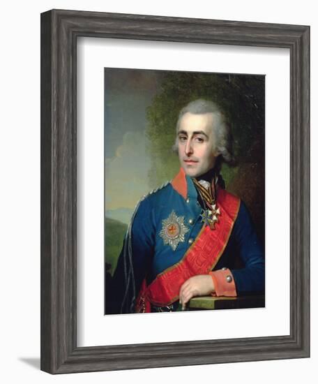 Portrait of General Aide-De-Camp Count Pyotr Tolstoy (1761-1844) 1799-Vladimir Lukich Borovikovsky-Framed Giclee Print