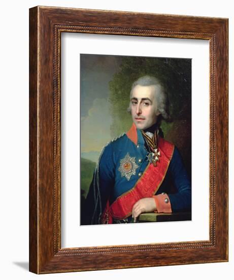 Portrait of General Aide-De-Camp Count Pyotr Tolstoy (1761-1844) 1799-Vladimir Lukich Borovikovsky-Framed Giclee Print