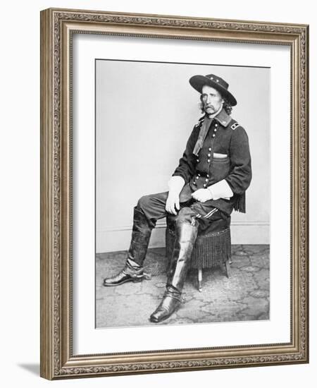 Portrait of General Armstrong Custer-Mathew Brady-Framed Giclee Print