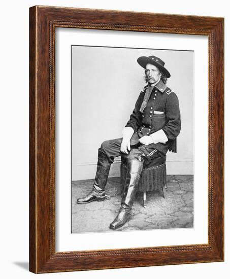 Portrait of General Armstrong Custer-Mathew Brady-Framed Giclee Print