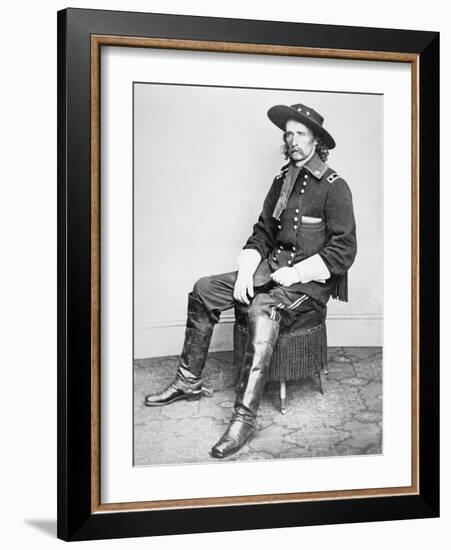 Portrait of General Armstrong Custer-Mathew Brady-Framed Giclee Print