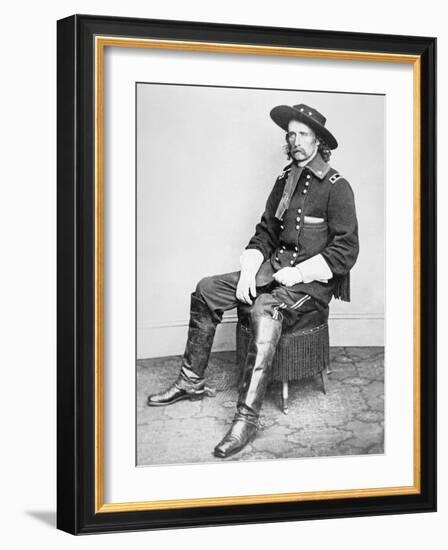 Portrait of General Armstrong Custer-Mathew Brady-Framed Giclee Print