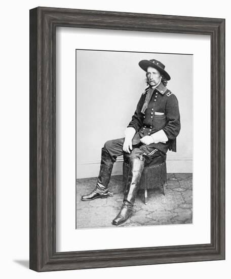 Portrait of General Armstrong Custer-Mathew Brady-Framed Giclee Print