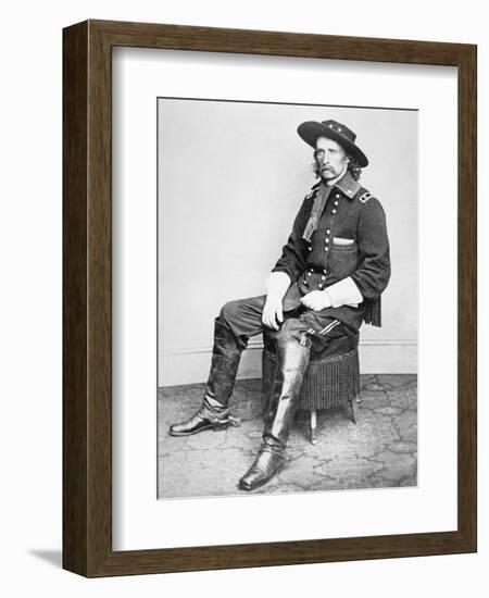 Portrait of General Armstrong Custer-Mathew Brady-Framed Giclee Print