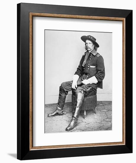 Portrait of General Armstrong Custer-Mathew Brady-Framed Giclee Print