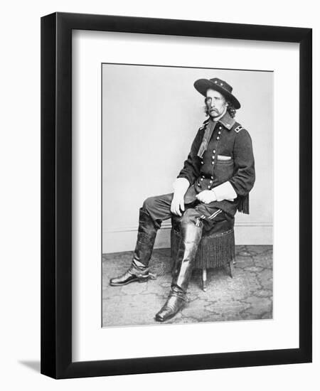 Portrait of General Armstrong Custer-Mathew Brady-Framed Giclee Print