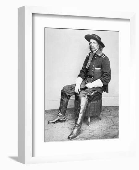 Portrait of General Armstrong Custer-Mathew Brady-Framed Giclee Print
