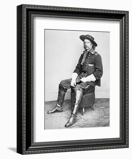 Portrait of General Armstrong Custer-Mathew Brady-Framed Giclee Print