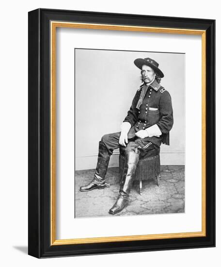 Portrait of General Armstrong Custer-Mathew Brady-Framed Giclee Print