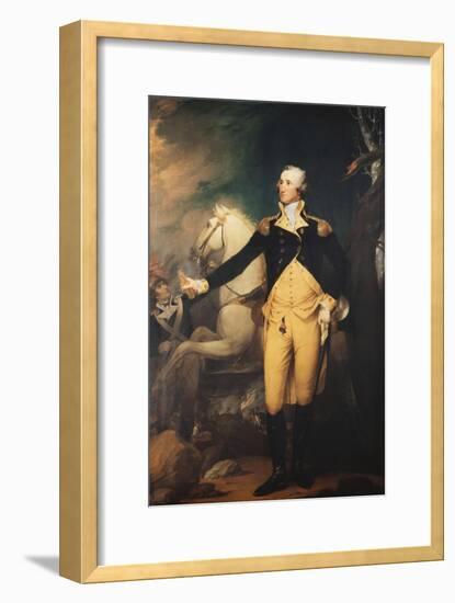 Portrait of General George Washington (1732-1799) at the Battle of Trenton-Muller Robert-Framed Giclee Print