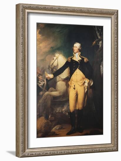 Portrait of General George Washington (1732-1799) at the Battle of Trenton-Muller Robert-Framed Giclee Print