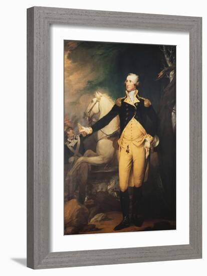 Portrait of General George Washington (1732-1799) at the Battle of Trenton-Muller Robert-Framed Giclee Print