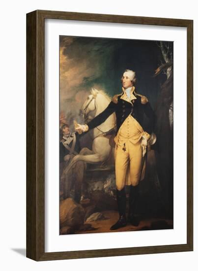 Portrait of General George Washington (1732-1799) at the Battle of Trenton-Muller Robert-Framed Giclee Print