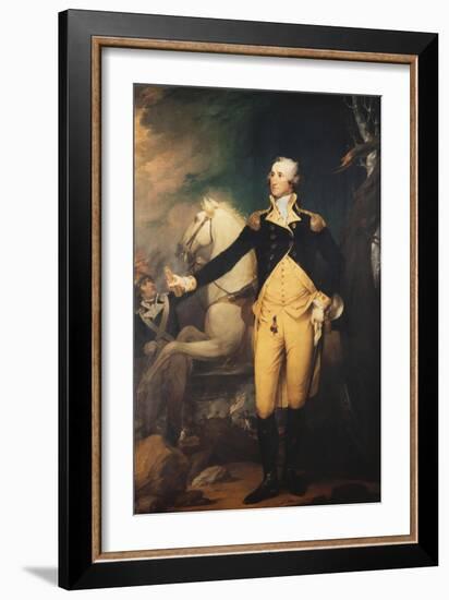 Portrait of General George Washington (1732-1799) at the Battle of Trenton-Muller Robert-Framed Giclee Print