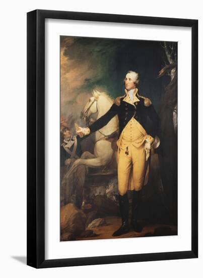 Portrait of General George Washington (1732-1799) at the Battle of Trenton-Muller Robert-Framed Giclee Print