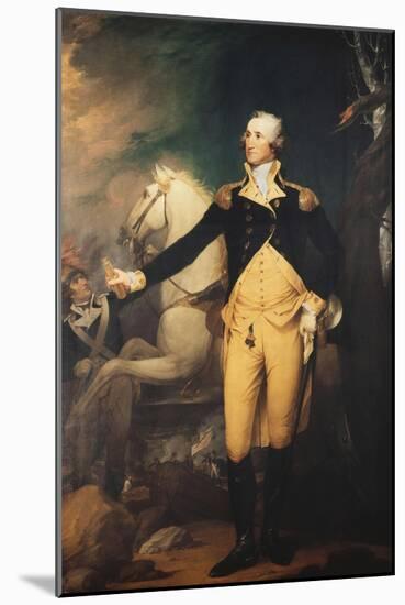Portrait of General George Washington (1732-1799) at the Battle of Trenton-Muller Robert-Mounted Giclee Print