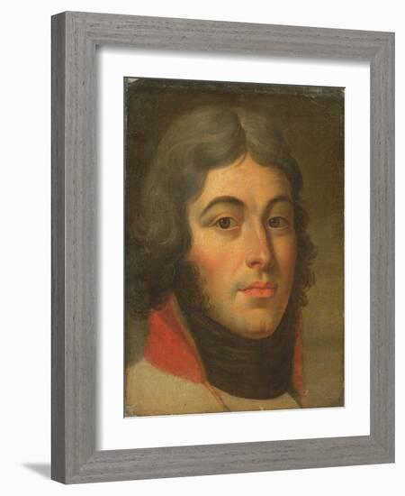 Portrait of General Louis-Lazare Hoche (1768-97) (Oil on Canvas)-French School-Framed Giclee Print