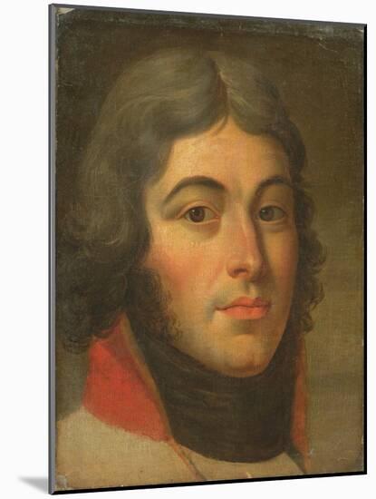 Portrait of General Louis-Lazare Hoche (1768-97) (Oil on Canvas)-French School-Mounted Giclee Print