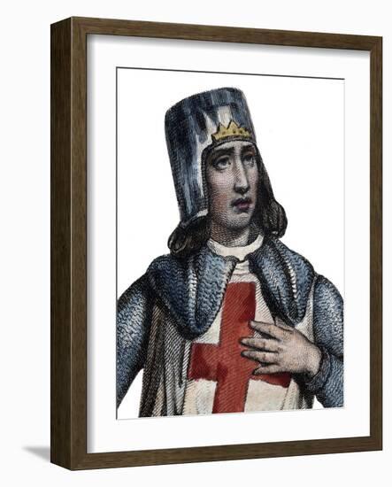 Portrait of Geoffrey of Villehardouin (1150-1228), French historian and knight-French School-Framed Giclee Print