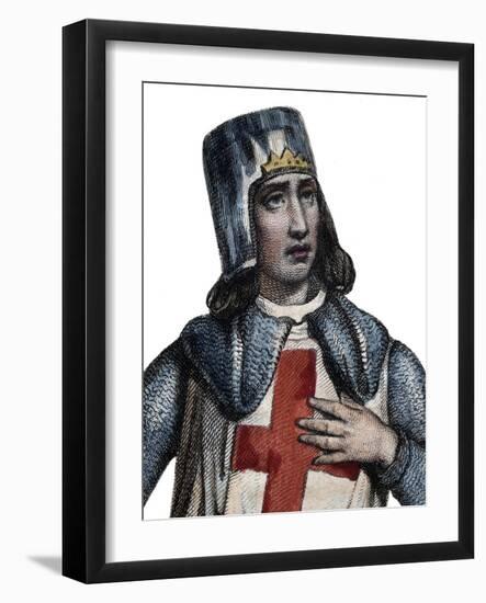 Portrait of Geoffrey of Villehardouin (1150-1228), French historian and knight-French School-Framed Giclee Print