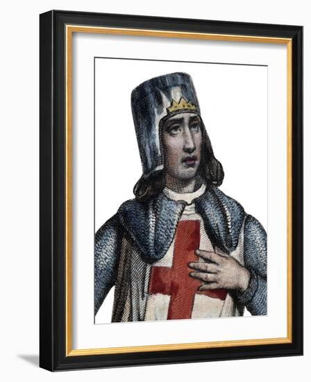 Portrait of Geoffrey of Villehardouin (1150-1228), French historian and knight-French School-Framed Giclee Print