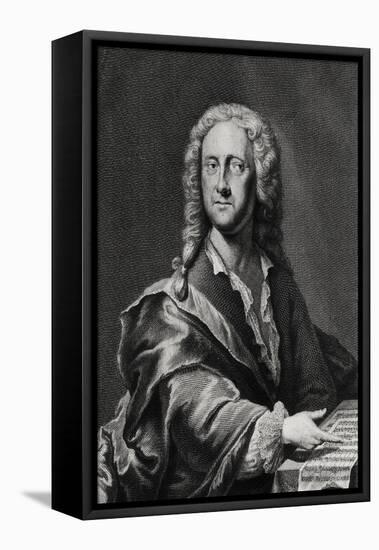 Portrait of Georg Philipp Telemann (1681-1757)-Georg Lichtensteger-Framed Premier Image Canvas