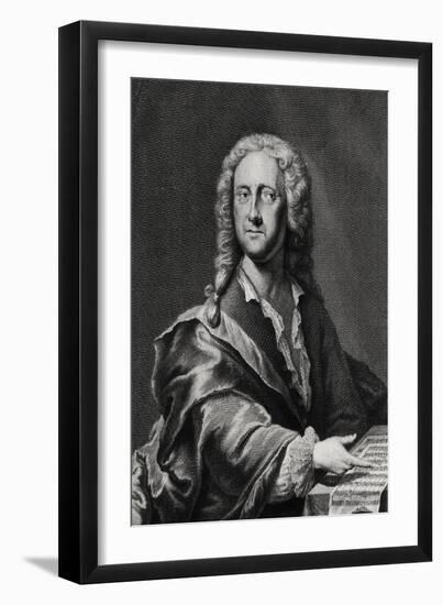 Portrait of Georg Philipp Telemann (1681-1757)-Georg Lichtensteger-Framed Giclee Print