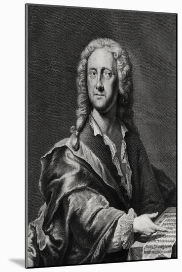 Portrait of Georg Philipp Telemann (1681-1757)-Georg Lichtensteger-Mounted Giclee Print