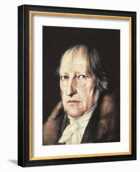 Portrait of Georg Wilhelm Friedrich Hegel-Jacob Schlesinger-Framed Art Print