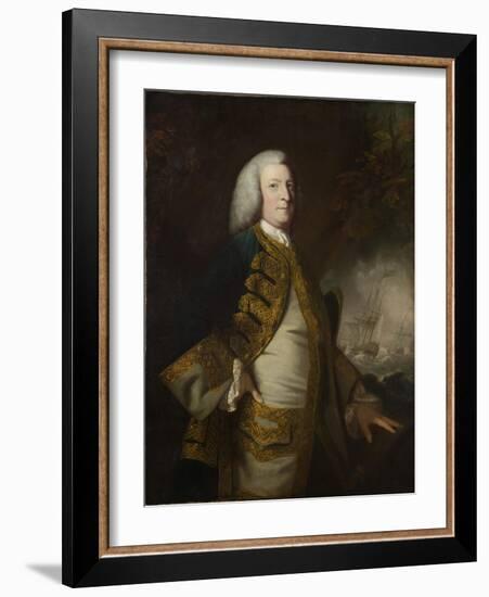 Portrait of George Anson, 1st Baron Anson, C.1754-55-Sir Joshua Reynolds-Framed Giclee Print